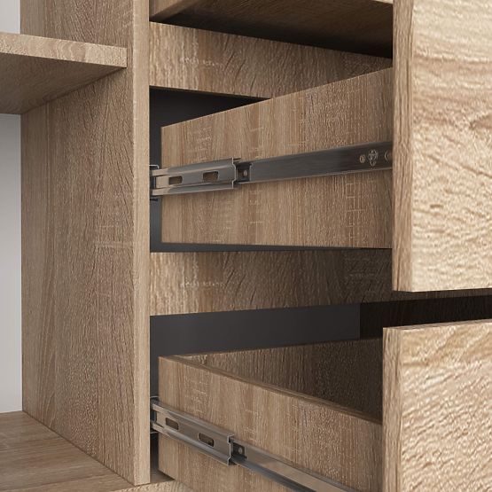 COMODĂ K160 2UȘI 4SERTARE CLP PK STEJAR SONOMA