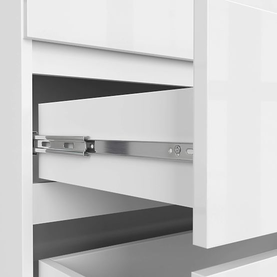 COMODĂ K160 6SZ CLP PK ALB LUCIOASĂ