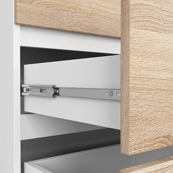 COMODĂ K160 6SZ CLP PK ALBĂ / SONOMA