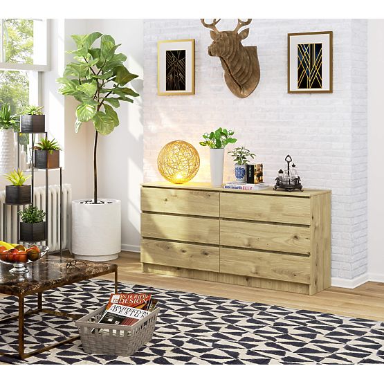 COMODĂ K160 6SZ CLP STEJAR ARTISAN