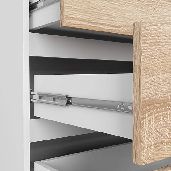 COMODĂ K160 8SZ CLP PK ALBĂ / STEJAR SONOMA