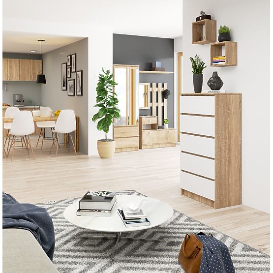 COMODĂ K60 5SZ CLP PK STEJAR SONOMA / ALB