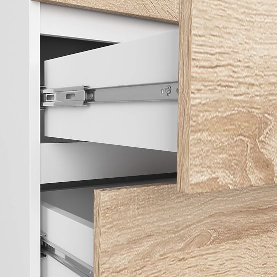 COMODĂ K60 6SZ CLP PK ALBĂ / SONOMA