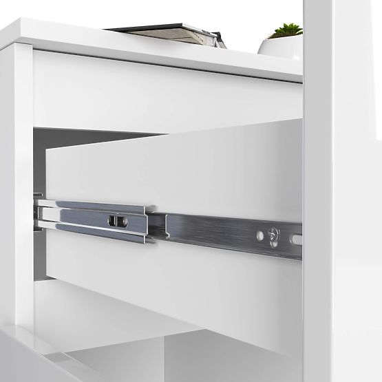 COMODĂ K80 2D 1SZ CLP PK LUCIOASĂ ALBĂ