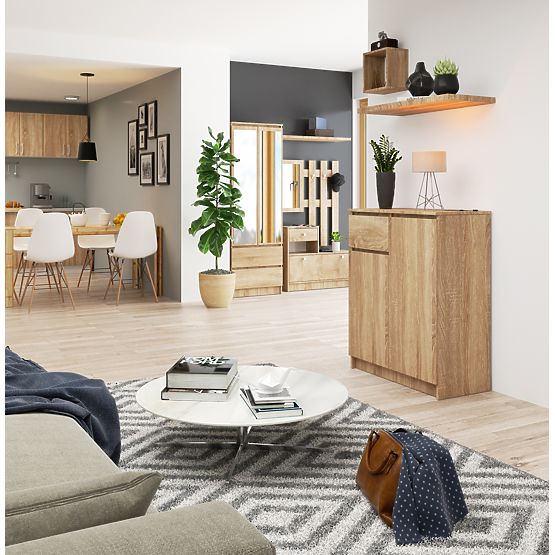 COMODĂ K80 2D 1SZ CLP PK STEJAR SONOMA