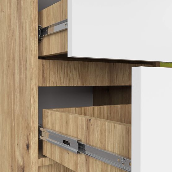 COMODĂ K80 JERRY 1D 3SZ PK STEJAR ARTISAN / ALB