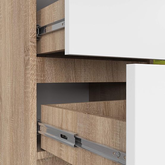 COMODĂ K80 JERRY 1D 3SZ PK STEJAR SONOMA / ALB