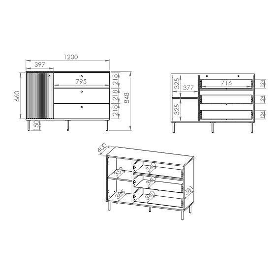 Comodă mai mică Sophie - bej