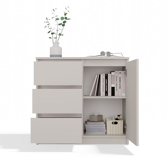 Comodă Malwa 1D3S CAȘMIR BEJ