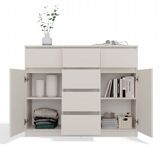 Comodă Malwa 2D6S CĂȘMIR BEJ