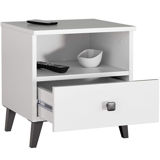 COMODĂ MOBI K-01 ALBĂ NEAGRĂ