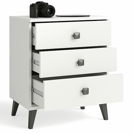 COMODĂ MOBI K-03 ALBĂ NEAGRĂ