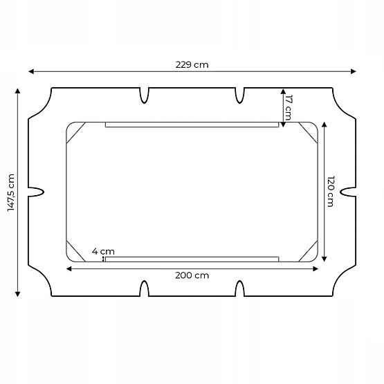 Copertină pentru leagăn 200 x 120 cm, husă impermeabilă verde ModernHome