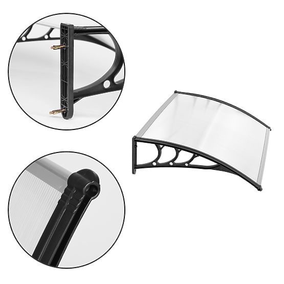 Copertină pentru ușă 150x80 cm adăpost protecție policarbonat