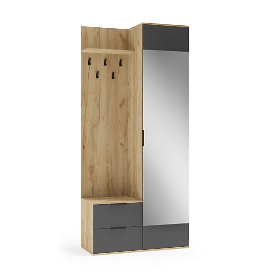 CORAL hol de intrare stejar auriu / antracit (3p=1buc)