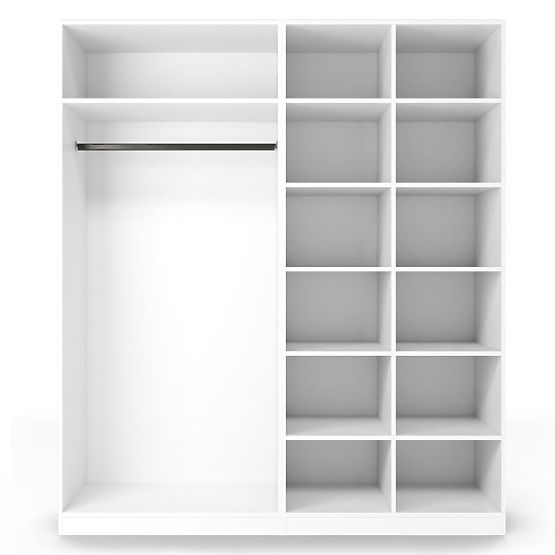 Corp/interior dulap Neroli cu bară și rafturi 182,2 cm, alb