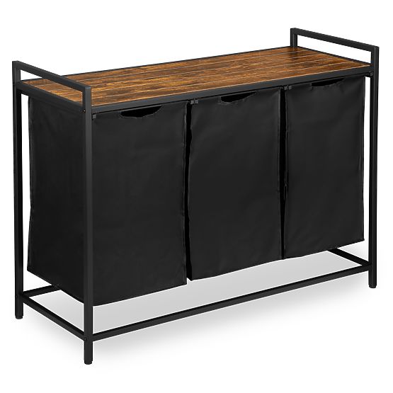 Coș de rufe cu poliță 3 compartimente ARTUS