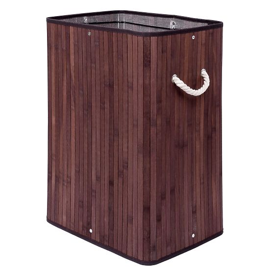Coș de rufe din bambus cu capac SOREN 80L wenge