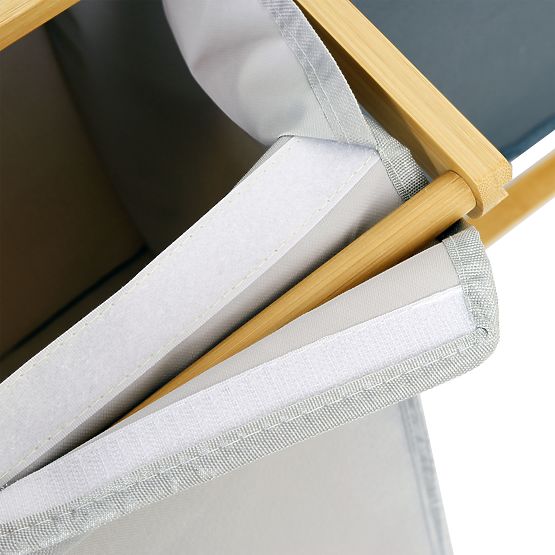 Coș de rufe sau jucării din bambus HANOI 2 compartimente DUO CULOARE