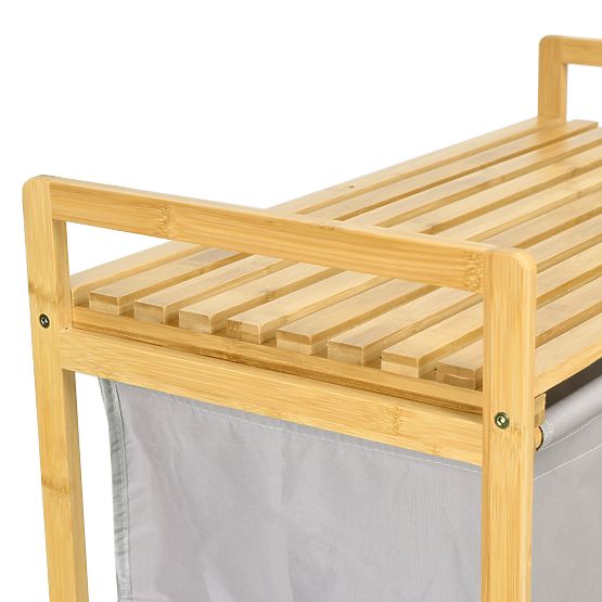 Coș de rufe sau jucării din bambus HANOI 2 compartimente DUO CULOARE