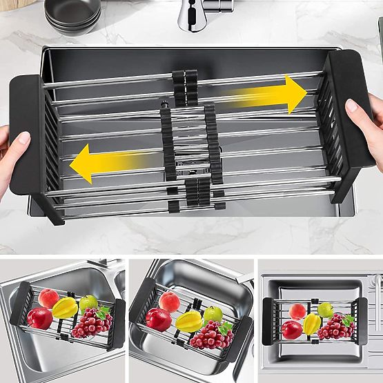 Coș de scurgere pentru chiuvetă ORDOS negru