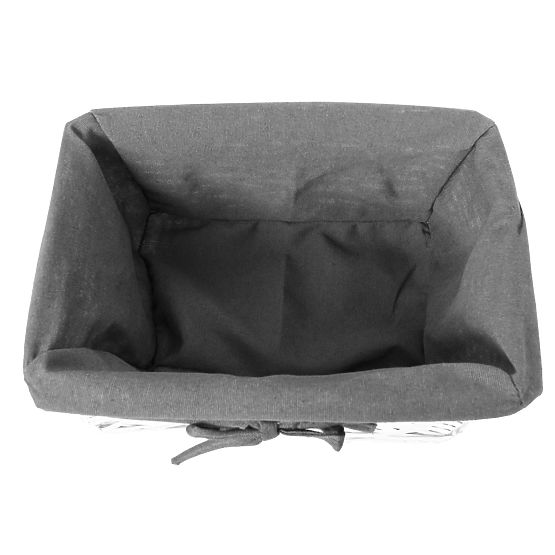 Coș din răchită 30x20x15 cm - alb-gri