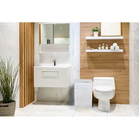 Coș din răchită alb 114 L