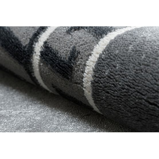 Covor ALLURE 1960 cheie grecească, cadru - Structural, stilat, glamour gri