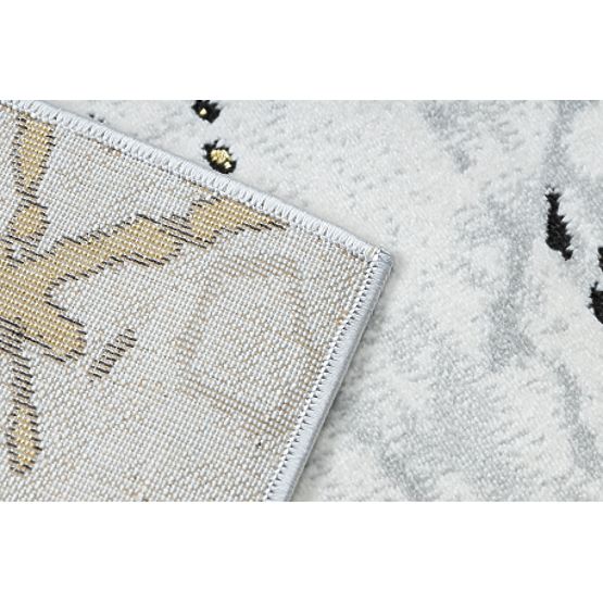 Covor ALLURE 1963 Marmură - Structural, stilat, glamour alb / auriu