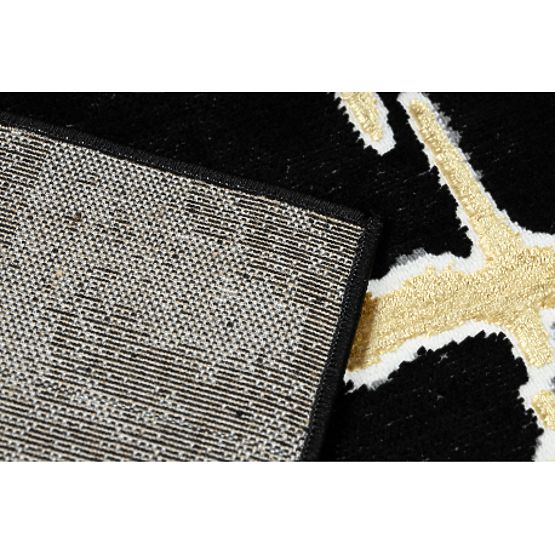 Covor ALLURE 1967 Marmură - Structural, stilat, glamour negru / auriu