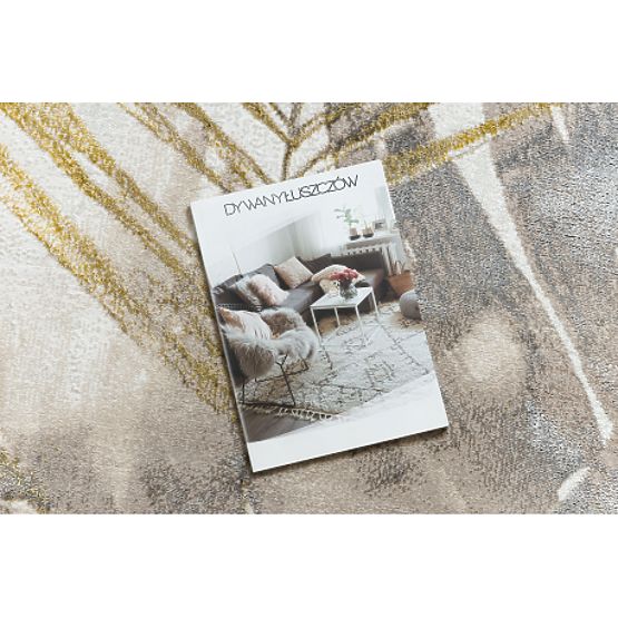 Covor BLISS Z216AZ137 crem / auriu - Frunze de palmier, modern, structural