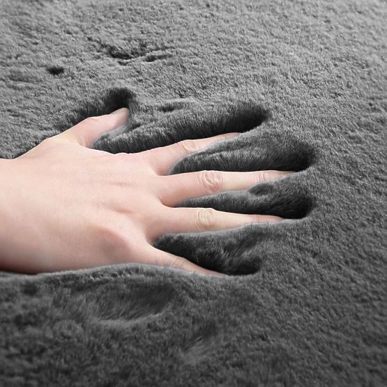 Covor de mătase Rabbit - Gri închis