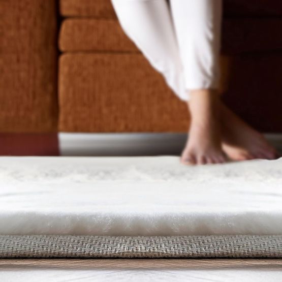 Covor de mătase Rabbit - Gri închis