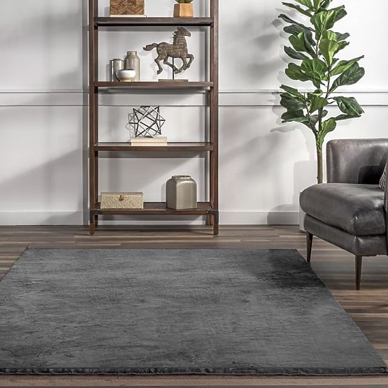 Covor de mătase Rabbit - Gri închis