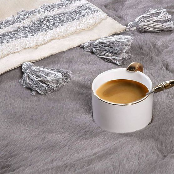 Covor de mătase Rabbit - Gri închis