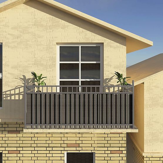 Covor de protecție pentru balcon gri 1x5 m