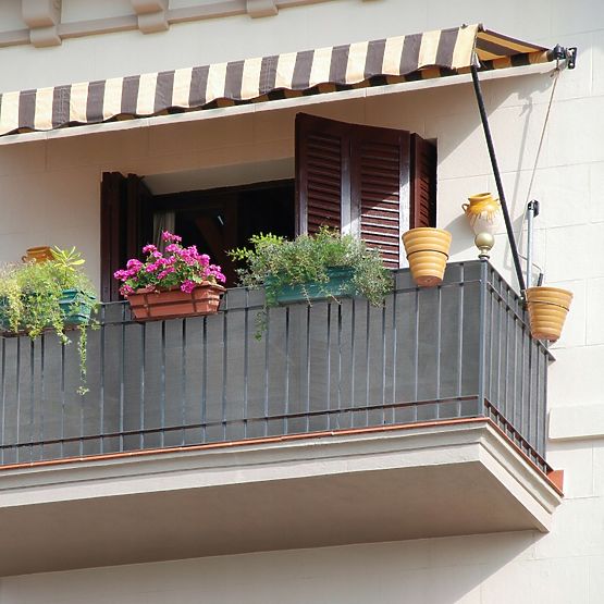 Covor de protecție pentru balcon gri 1x6 m
