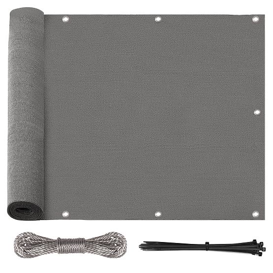 Covor de protecție pentru balcon gri 1x6 m