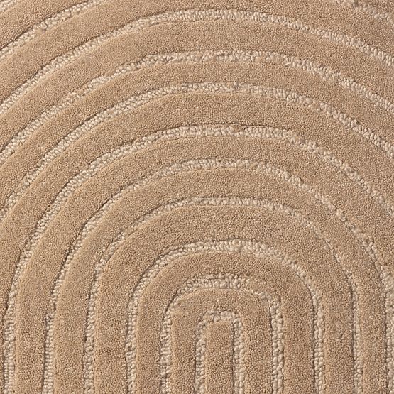 Covor dreptunghiular Isla, arce, tuftat, lână, bej închis, Dimensiune covor: 190x290