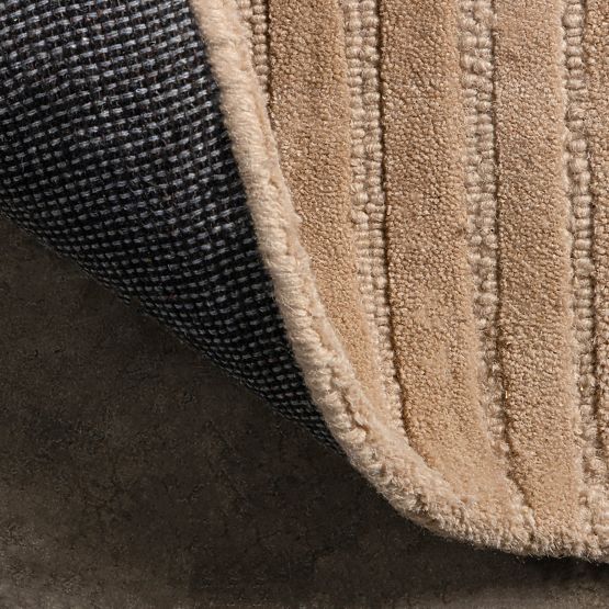 Covor dreptunghiular Isla, arce, tuftat, lână, bej închis, Dimensiune covor: 190x290