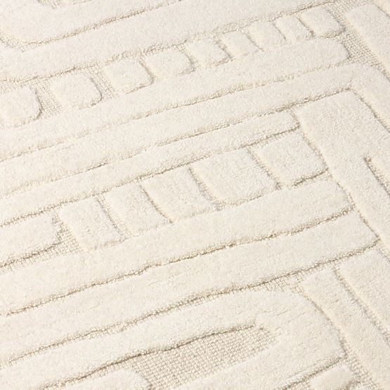 Covor dreptunghiular Sophia, tuftat, bumbac, crem, Dimensiune covor: 120x180