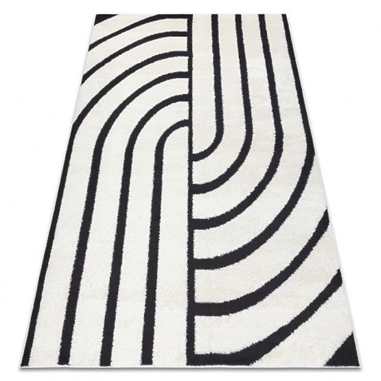 Covor modern MODE 8631 geometric crem / negru