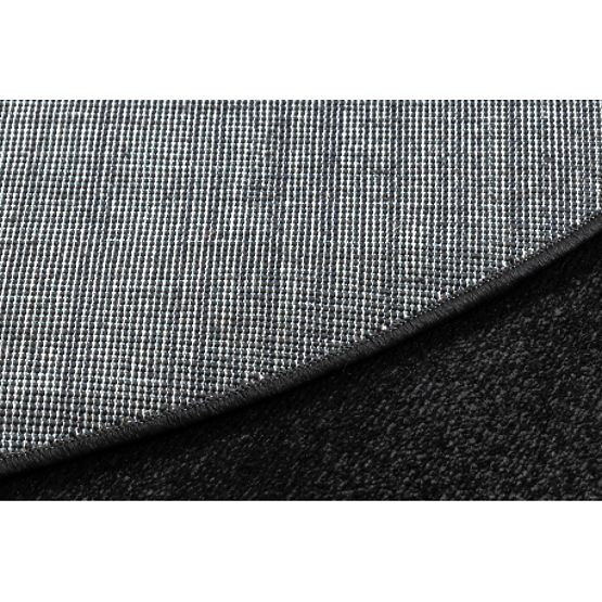 Covor rotund SOFTY Unic, Monocrom, negru