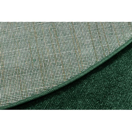 Covor rotund SOFTY Uniform, Monocrom, verde forestier