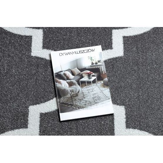 Covor SKETCH - F730 model Trifoi marocan, Grilaj gri/alb