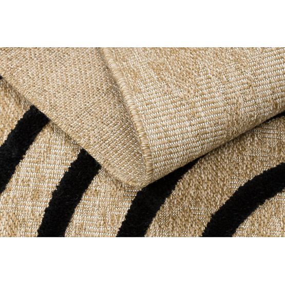 Covor SPARK 0688 bej/negru - Geometric, sisal, structural