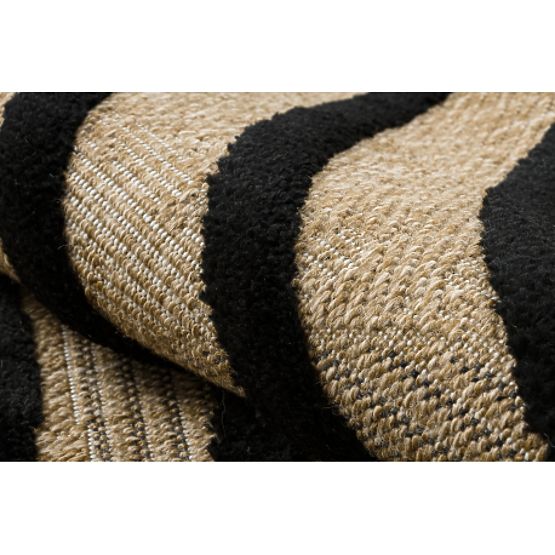 Covor SPARK 0688 bej/negru - Geometric, sisal, structural