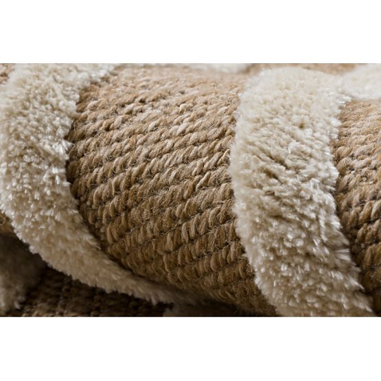 Covor SPARK 0688A bej / crem - Geometric, sisal, structural