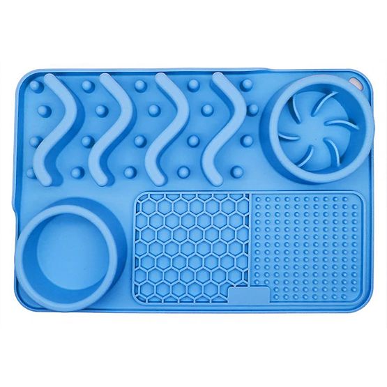 COVORAȘ LICK PENTRU ÎNCETINIREA MÂNCĂRII ALBASTRU