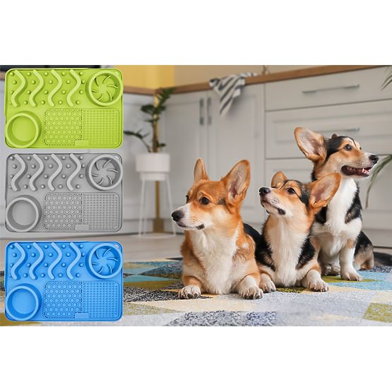 COVORAȘ LICK PENTRU ÎNCETINIREA MÂNCĂRII ALBASTRU